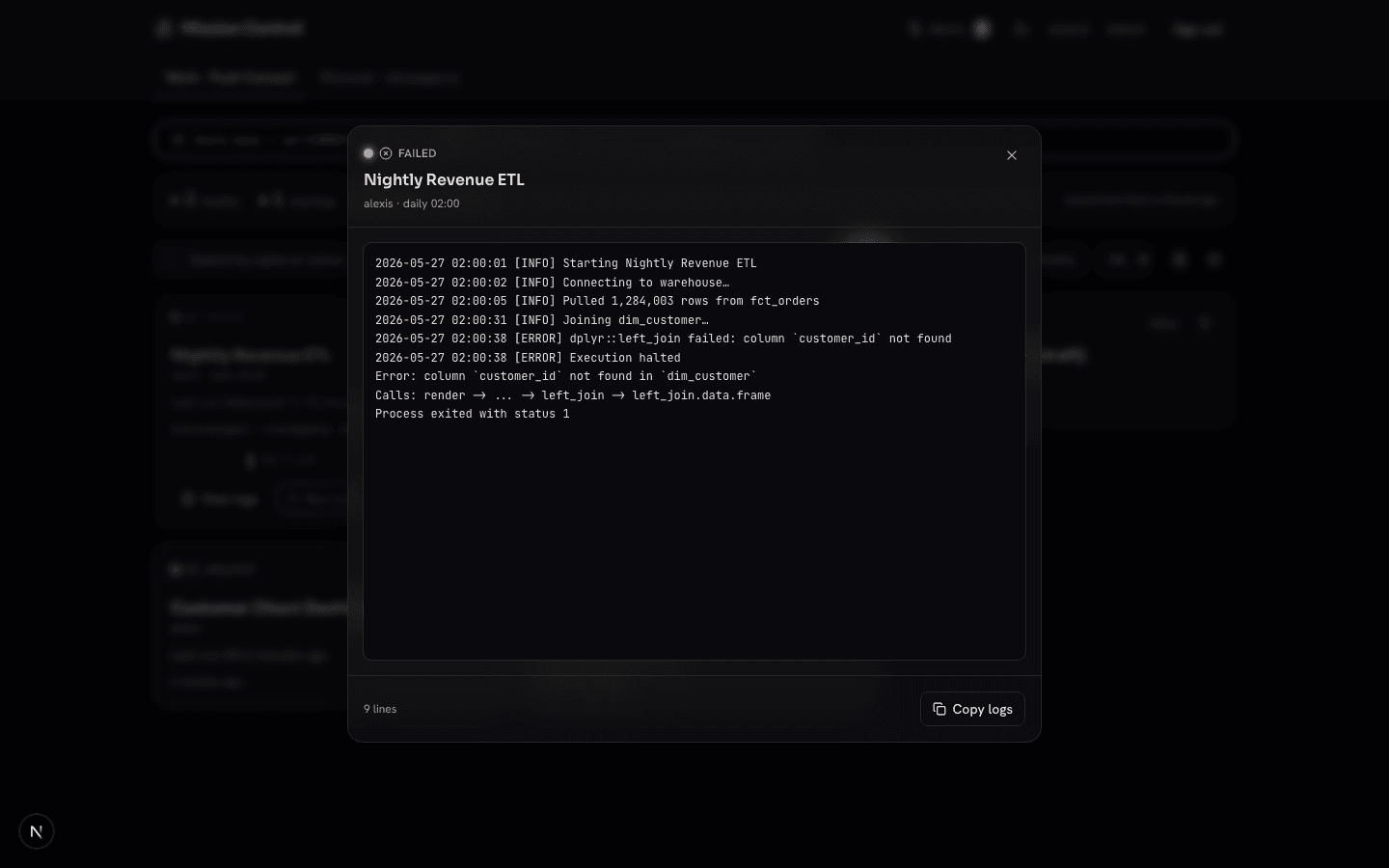 Mission Control screenshot 3